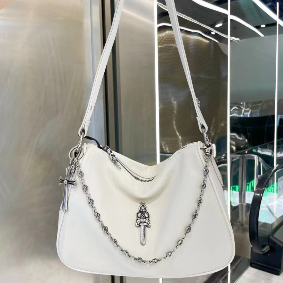 Women's Block Design Big Sword Chain Armpit Bags