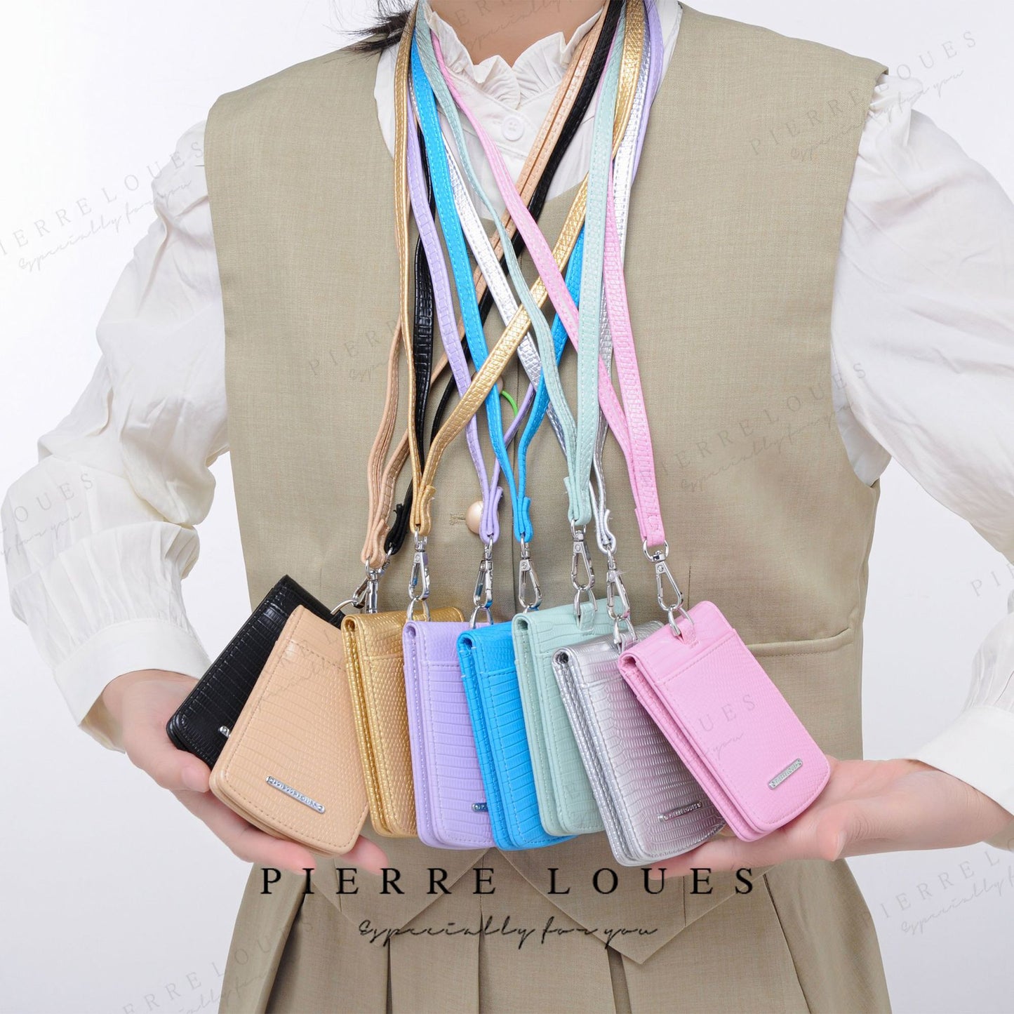 Women's & Men's & With Lanyard Halter Evidence Multiple Card Holder