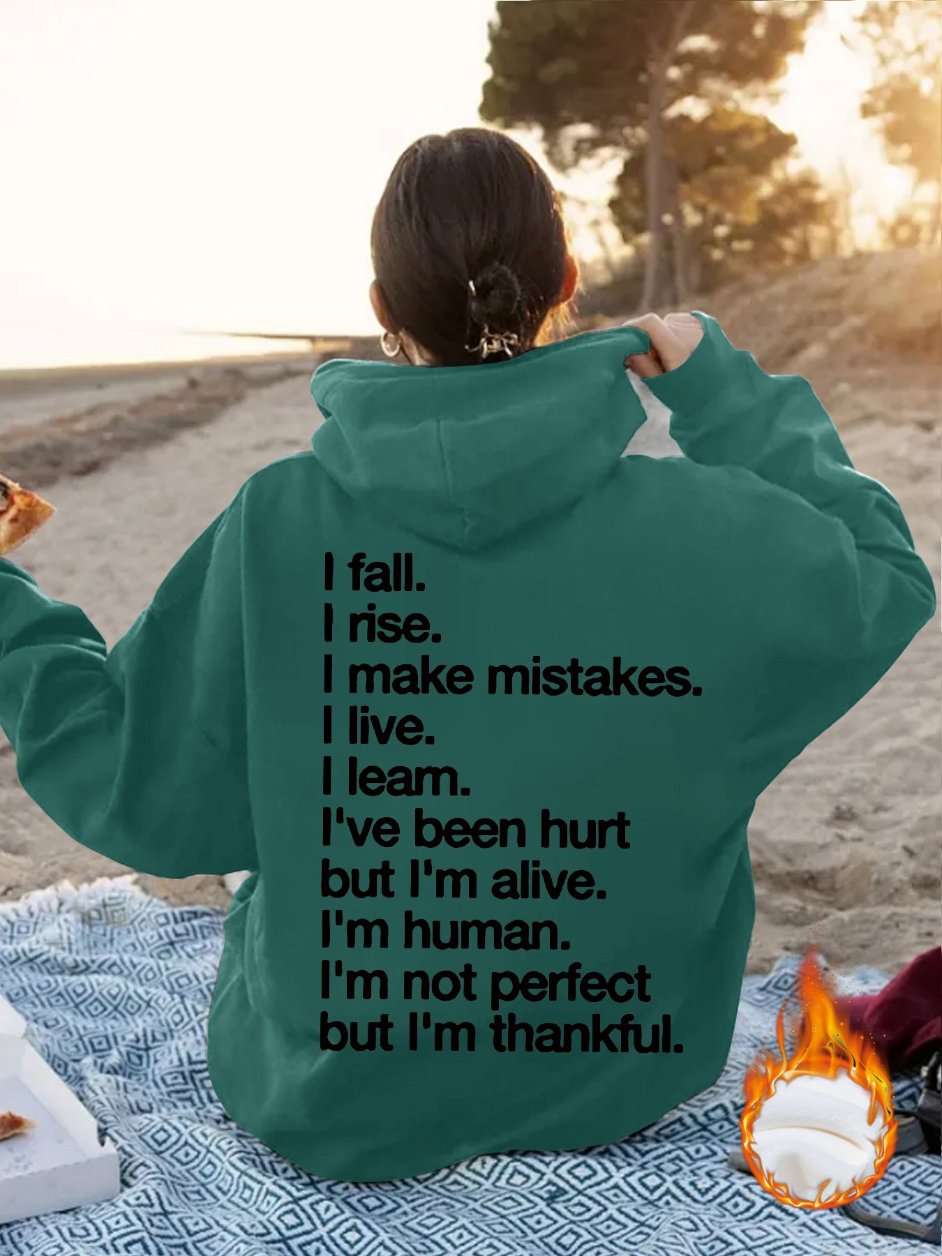 Women's European Kangaroo Pocket Hooded Long Sleeve Tops