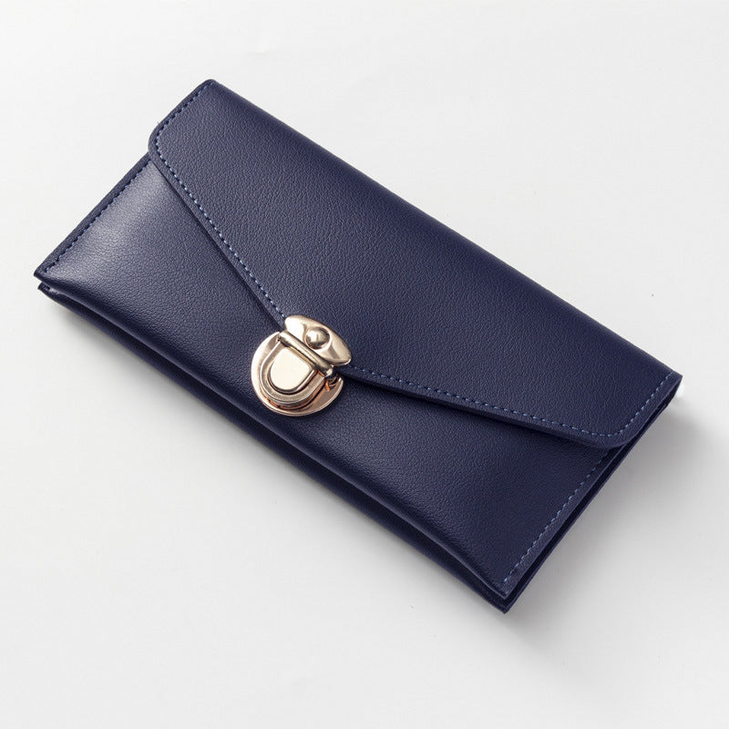 Style Metal Long Multiple Slots Large Ladies Wallets