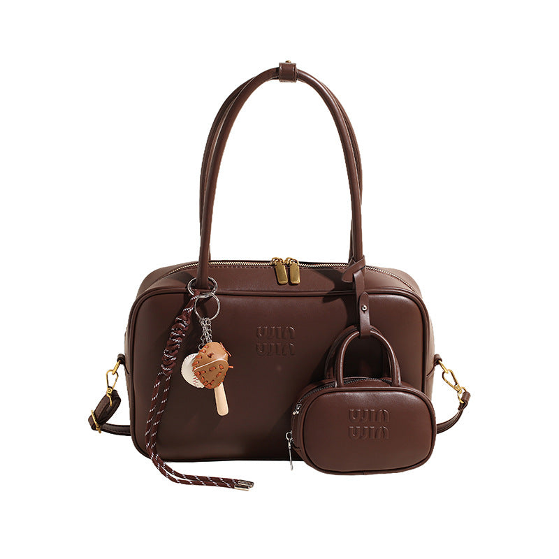 Portable Bowling Female Boston Large Capacity Handbags