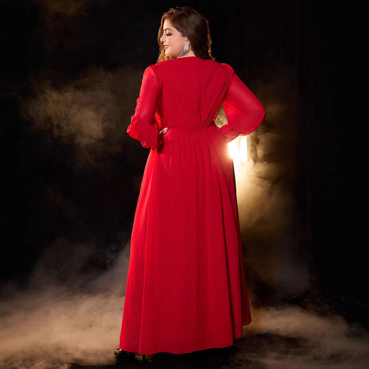 Women's Unique Dress Long Sleeve Chiffon Dresses