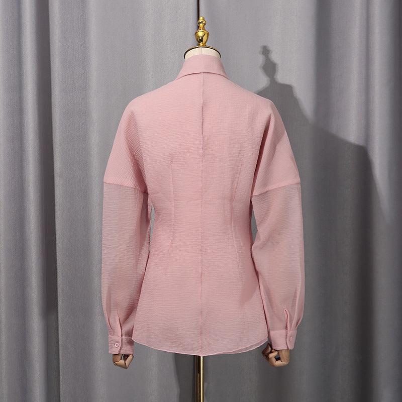 Women's Fashionable Casual Shirt Autumn Sweet Lantern Blouses