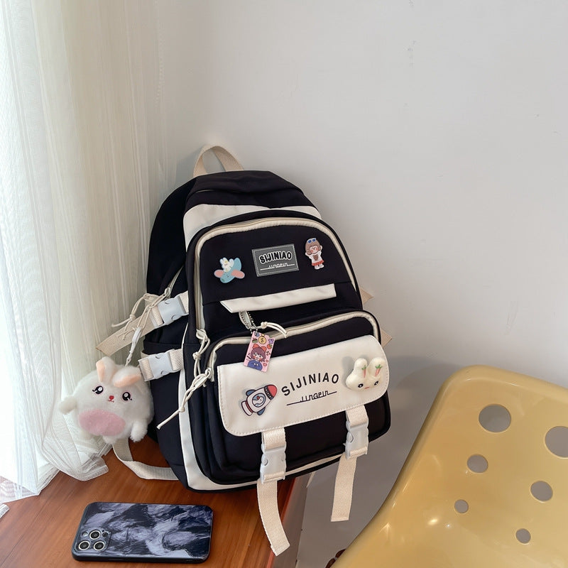 Female Burden Relief Spine Protection Junior High Middle School Students' Schoolbags