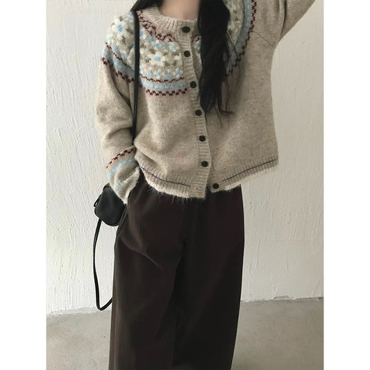 Women's Korean Vintage Knitted Loose Lazy Style Sweaters