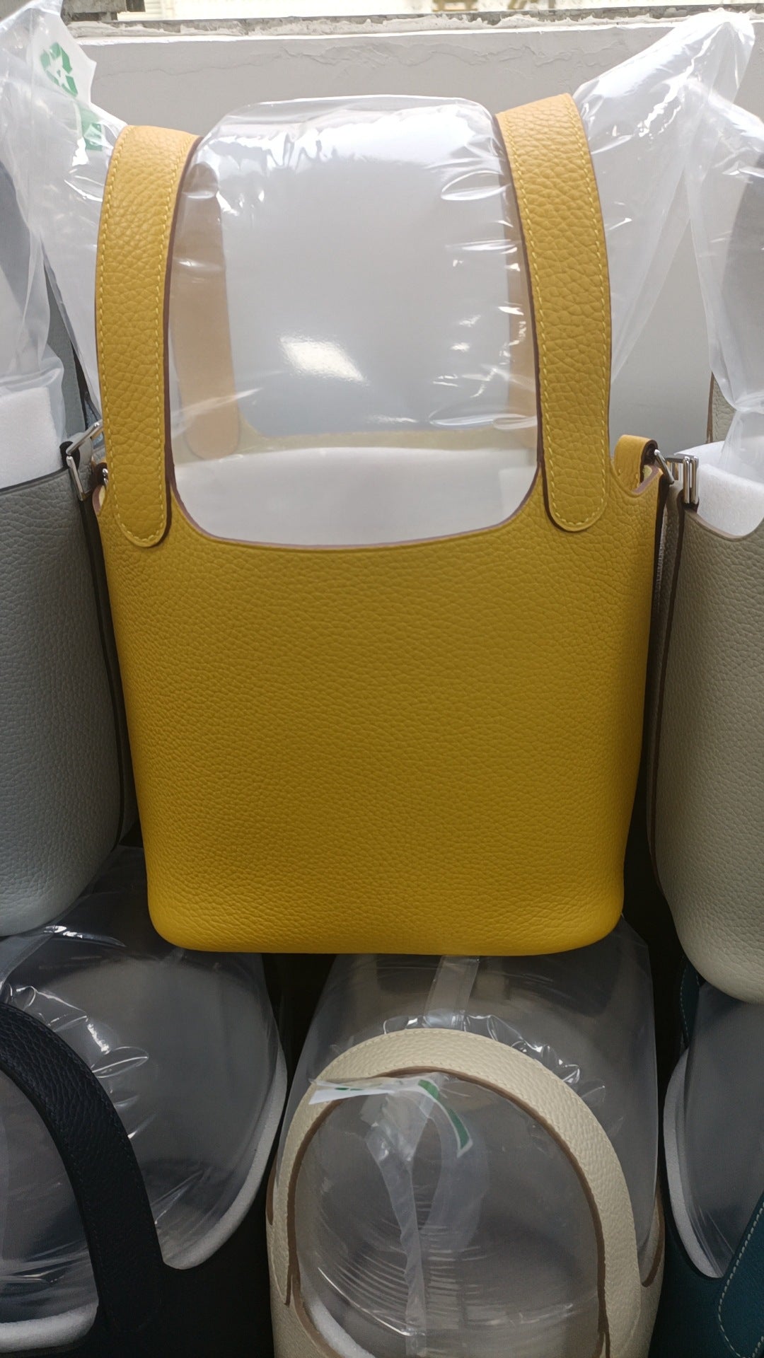 New Vegetable Basket Layer Thickness Cowhide Handbags