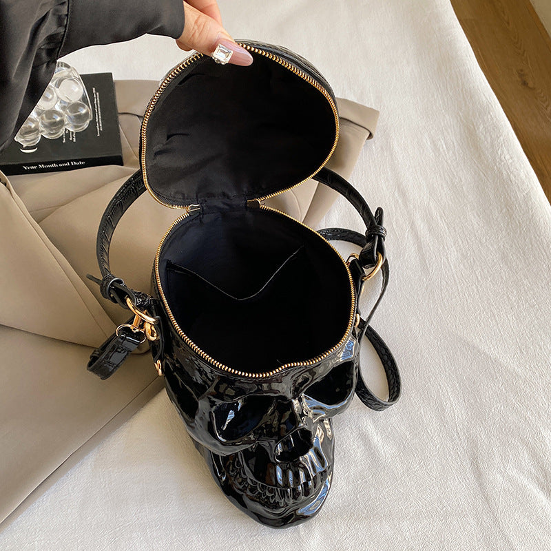 Classy Women's Funny Skull Spoof Portable Handbags
