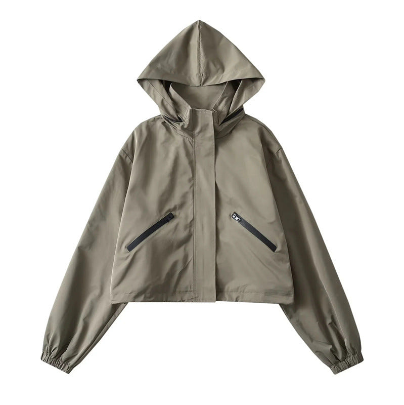 Women's Niche American Hooded Autumn Loose Casual Coats