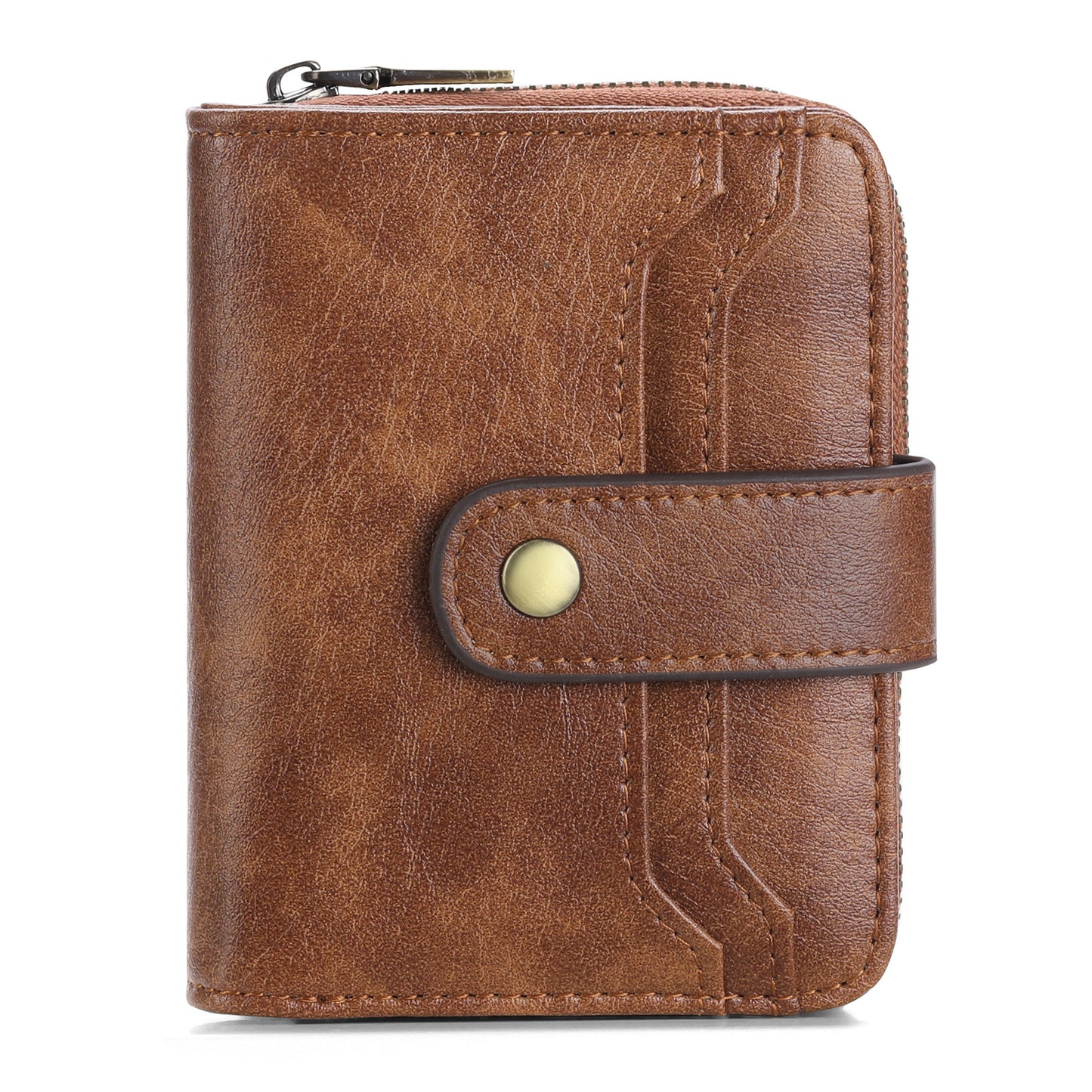 Women's Short Chic Clutch Zipper Hasp Pocket Ladies Wallets