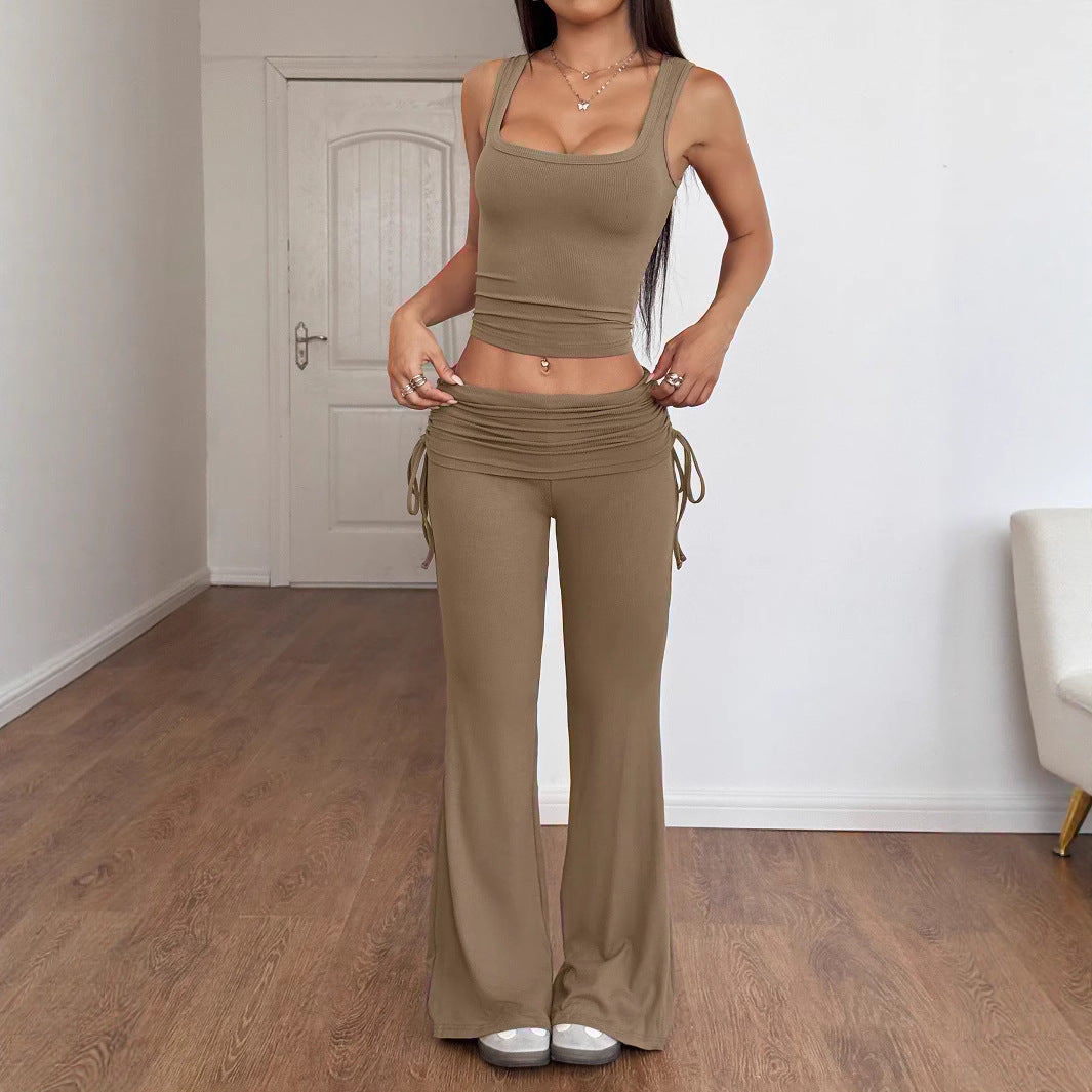 Color Tied Two-piece Set Slimming Commuter Fashion Casual Suit