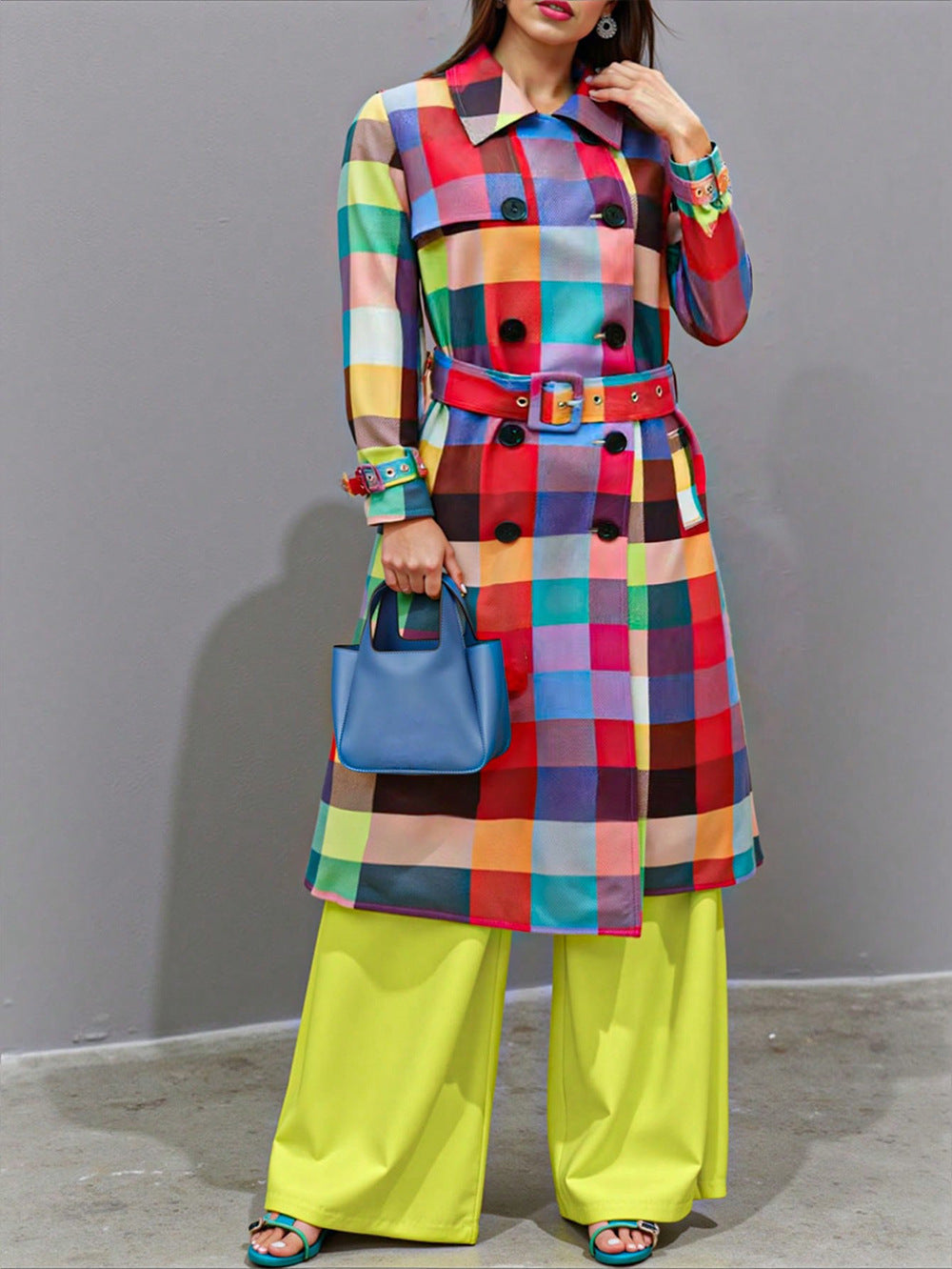 Women's Slouchy Elegant Casual Plaid Printed Coats