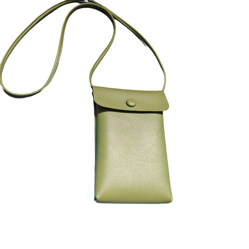 Korean Style Trendy Simple Vertical Mobile Soft Leather Phone Bags