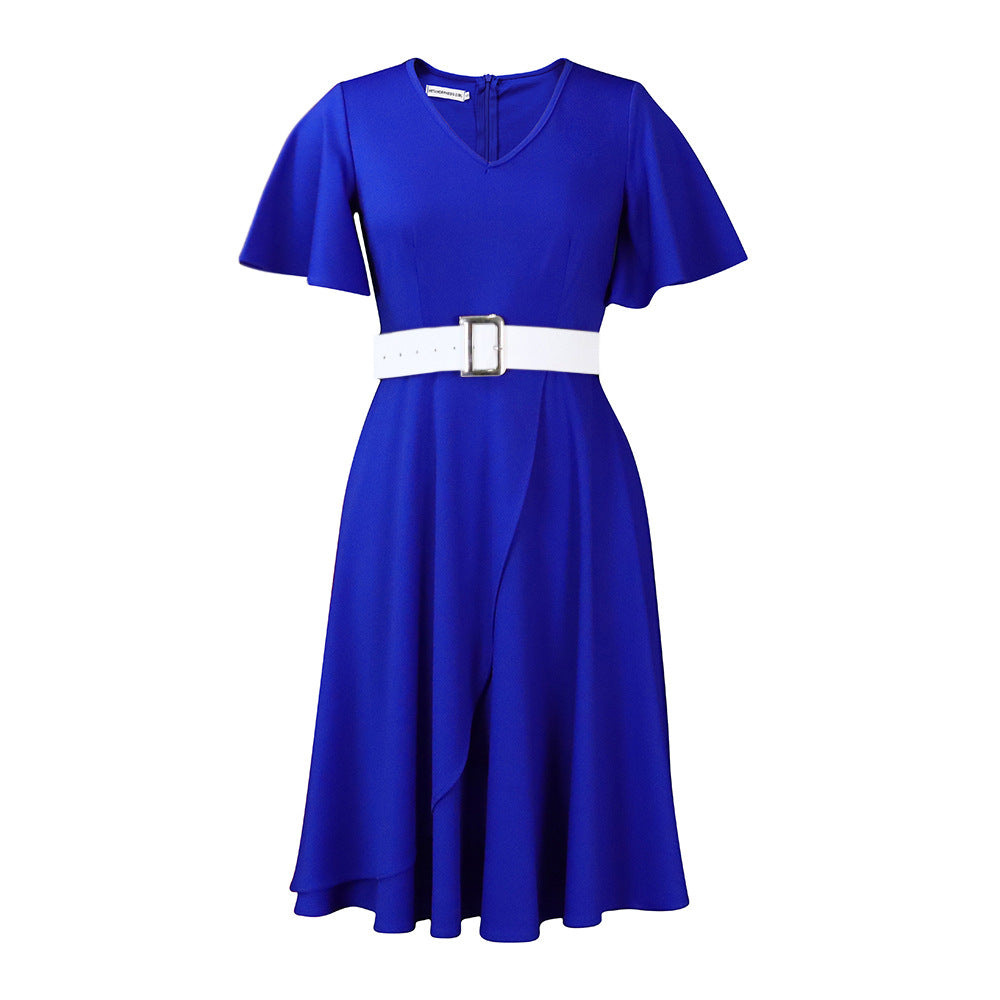 Women's Large Summer Fashion Elegant Graceful Flared Dresses