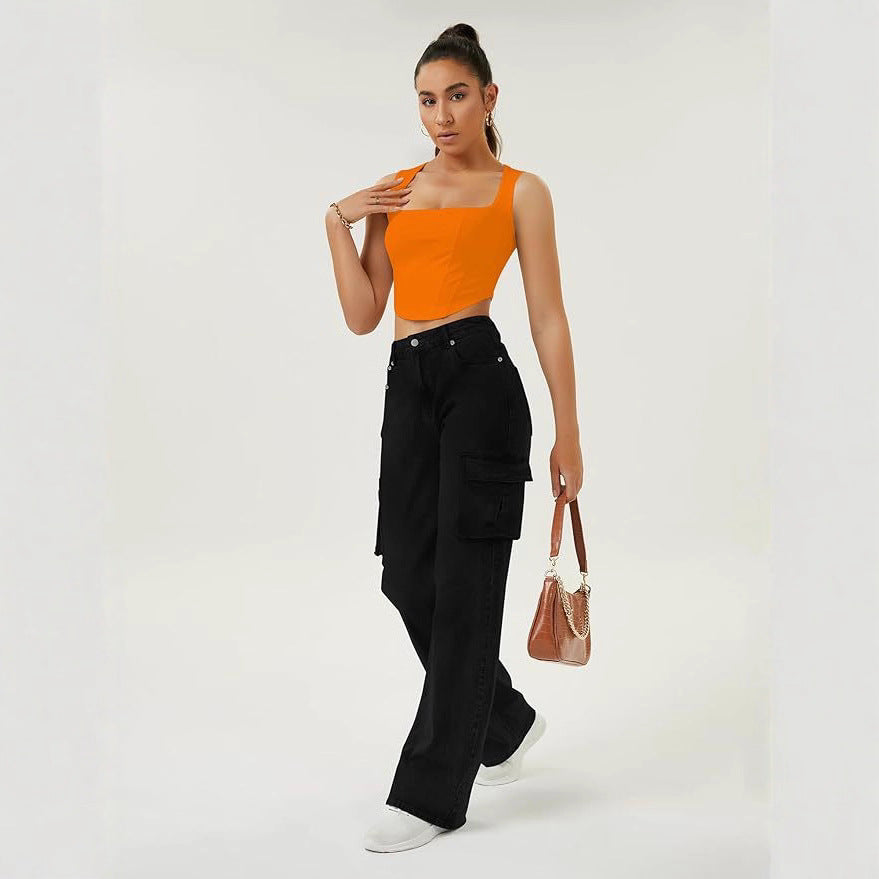 Women's Waist Retro Fashion Casual Versatile Slimming Women's Jeans