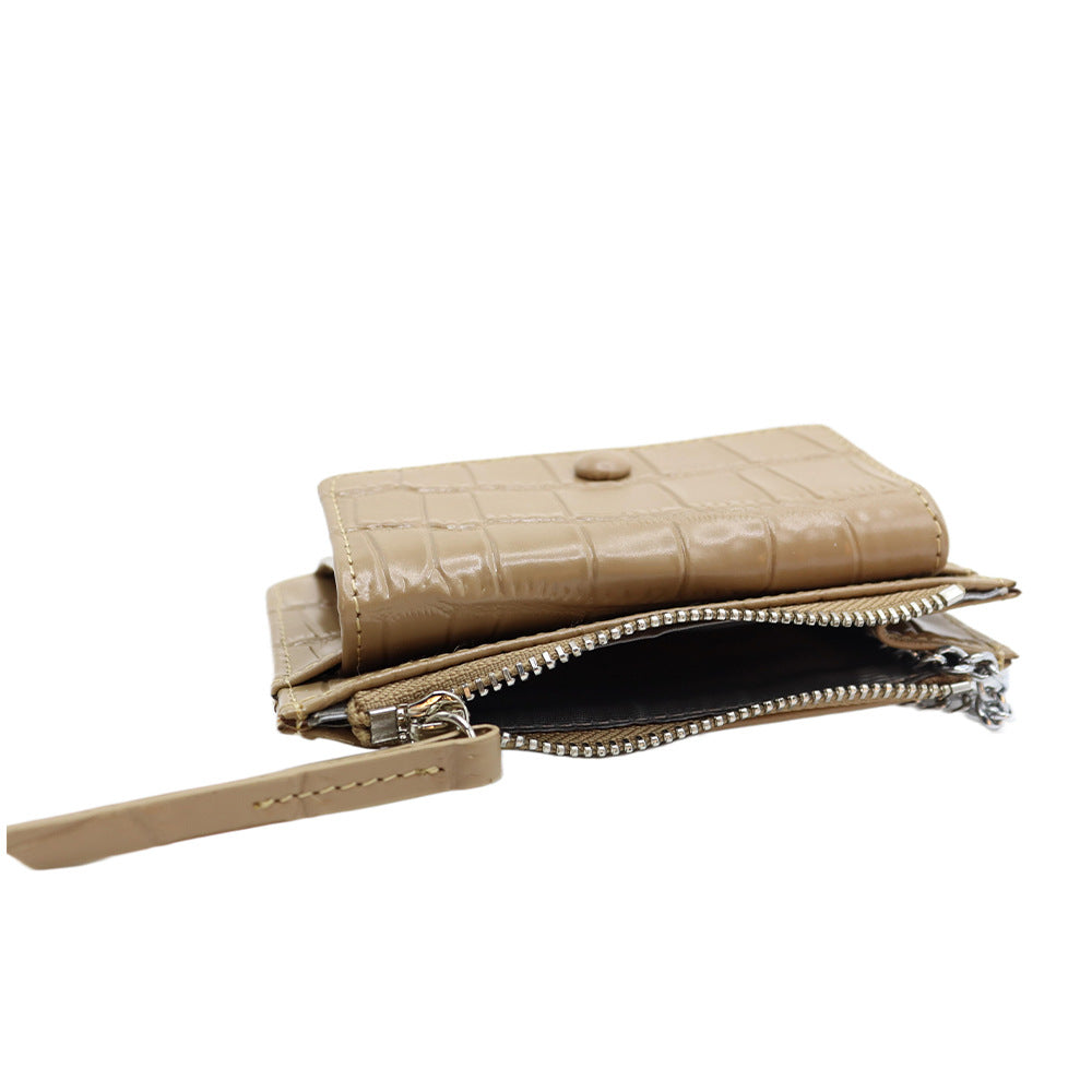 Layer Cowhide Crocodile Pattern Minority Fashion Coin Purses