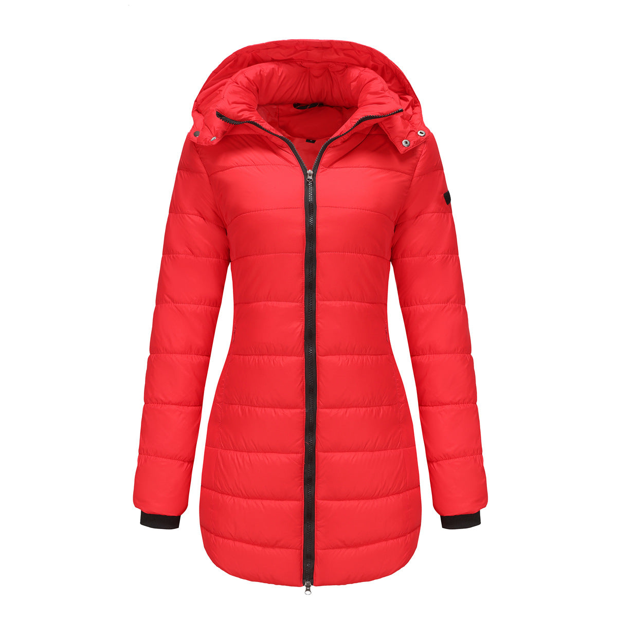 Women's Waterproof Detachable Hat Long Sleeve Parka Coats