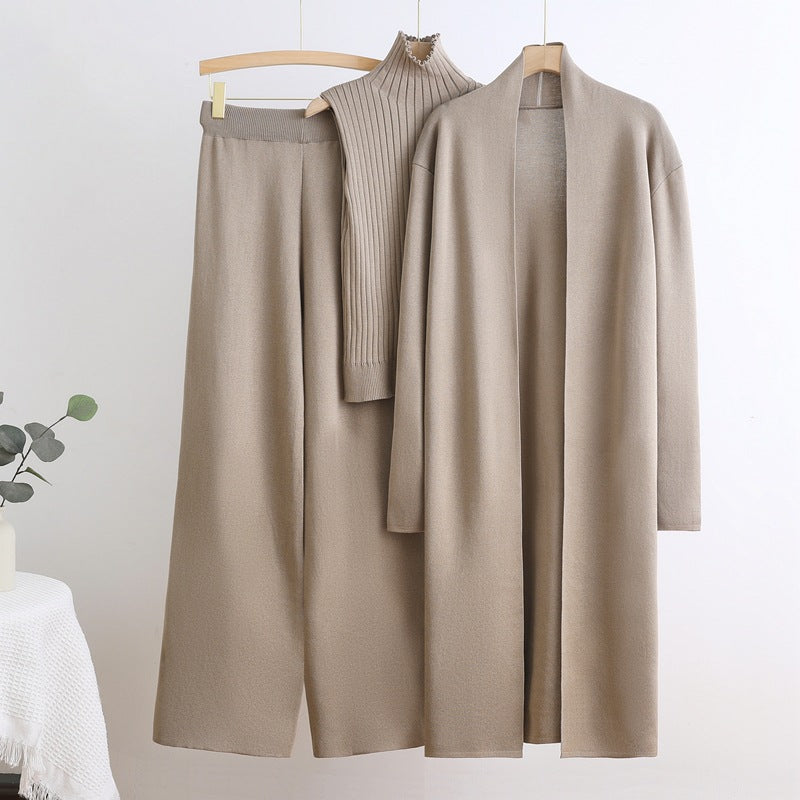 Long Trench High Neck Inner Wear Elastic Waist Suits