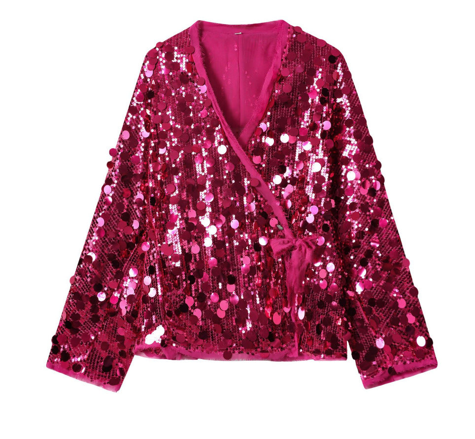 Women's Cool Attractive Trend Kimono Sequined Coats