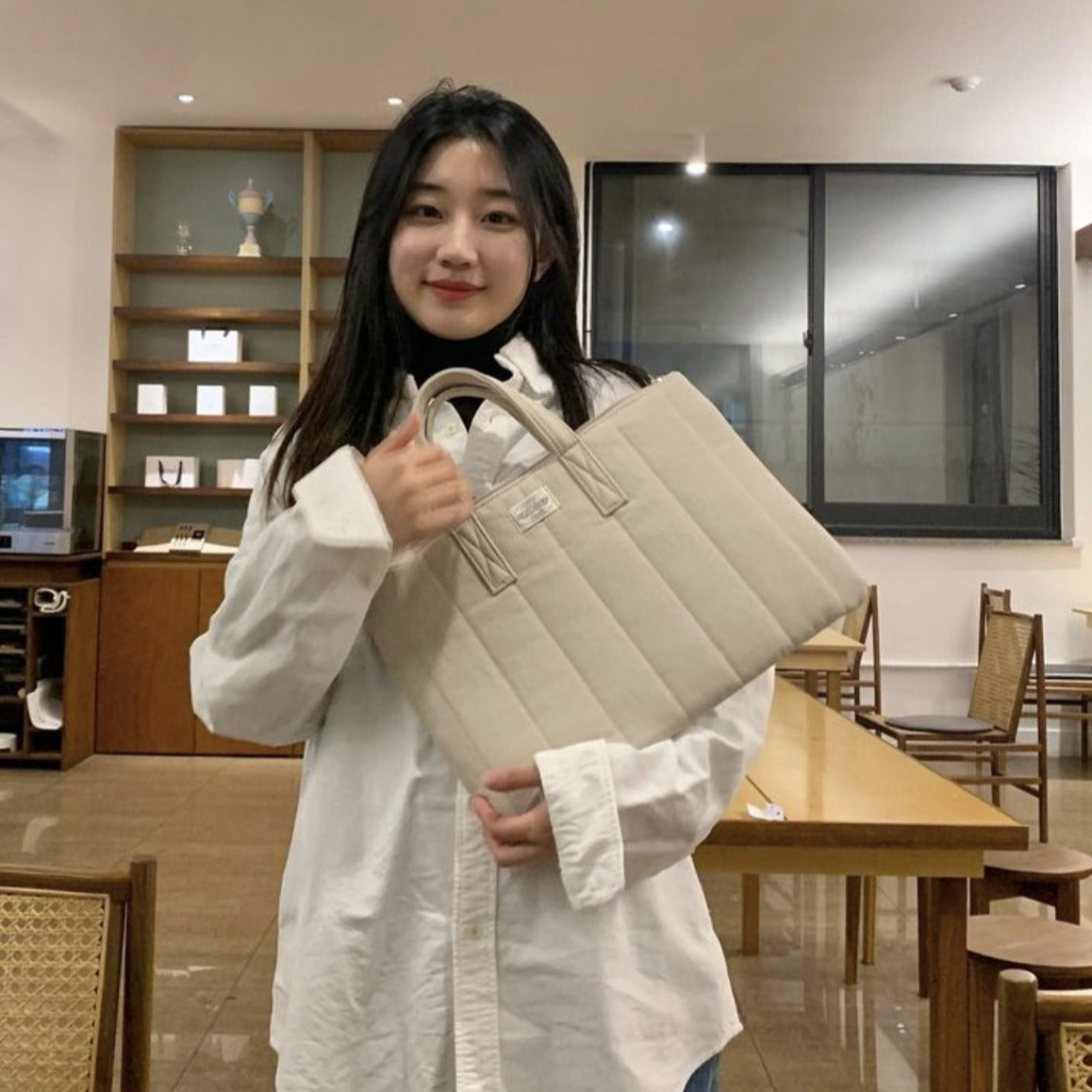 Women's Sleeve Design Space Cotton Shockproof Official Bags