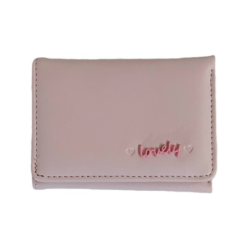 Women's Short Fresh Solid Color Cute Ladies Wallets