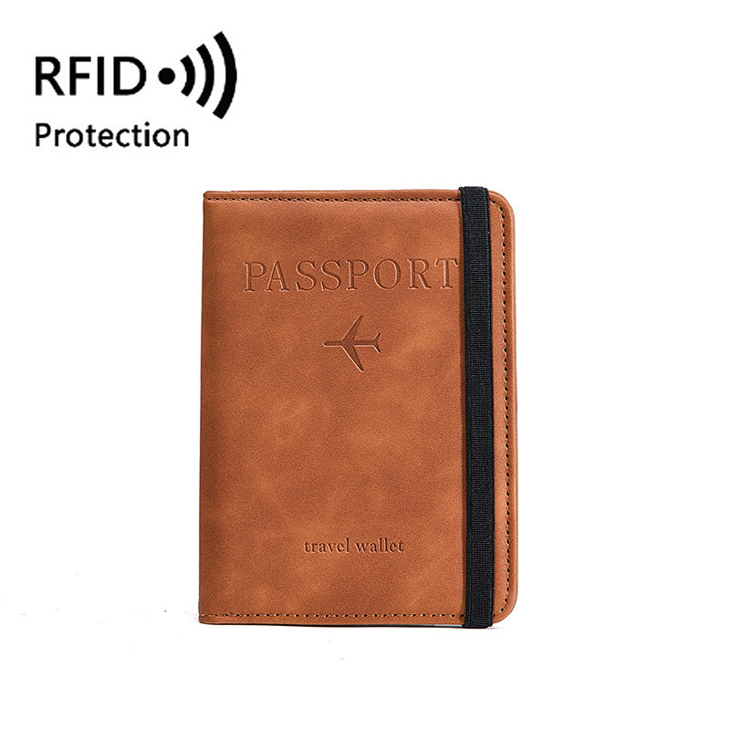 Fashion Cool Leather Passport Sets Multifunctional Id Package