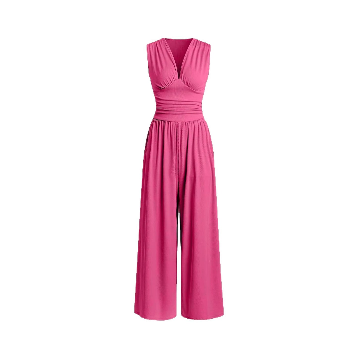 Creative Women's Sleeveless Loose Wide Leg Pants