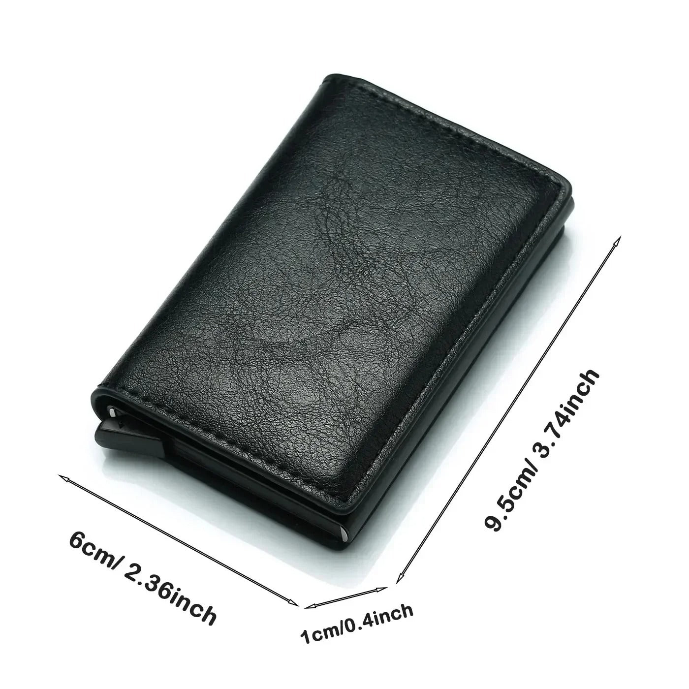 Men's Shielded Swiping Credit Aluminum Alloy Metal Card Holder