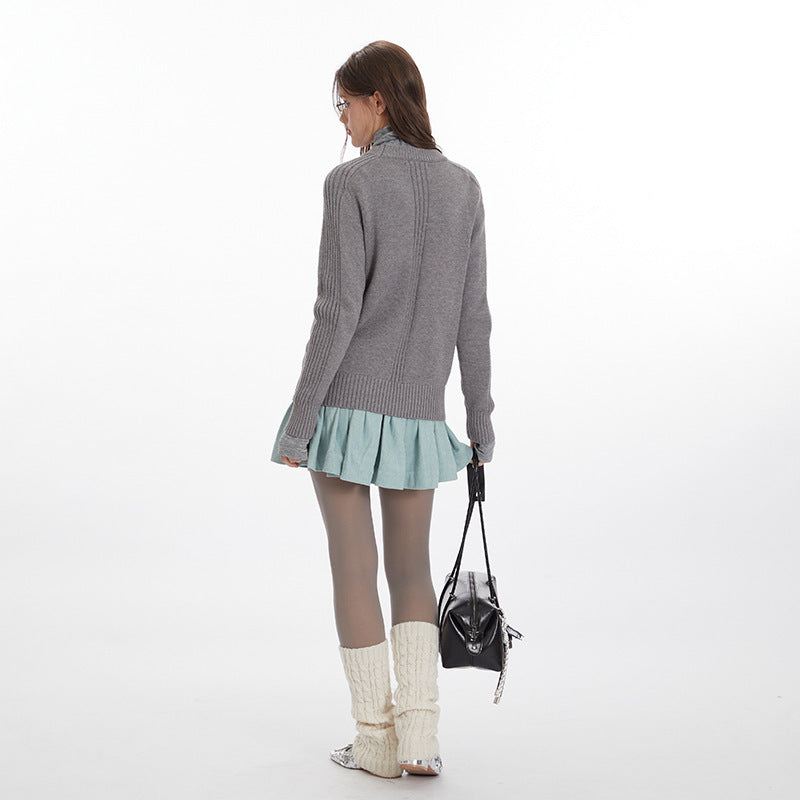 Women's Solid Color Simple Style Crew Neck Sweaters