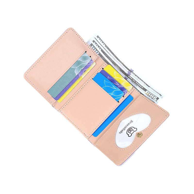 Off Short Female Folding Cartoon Cute Ladies Wallets