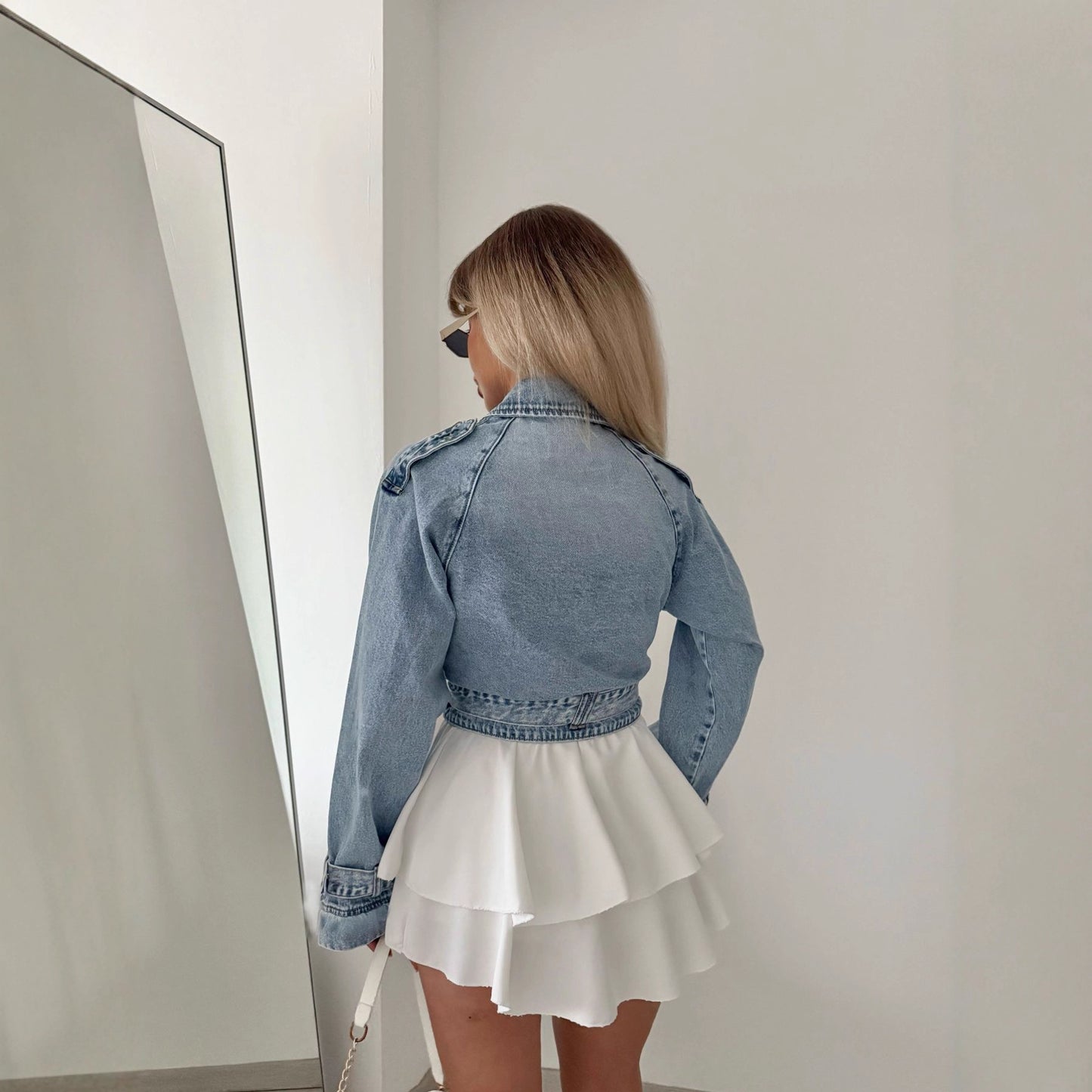 Women's Glamorous Lapel Long Sleeve Denim Jackets