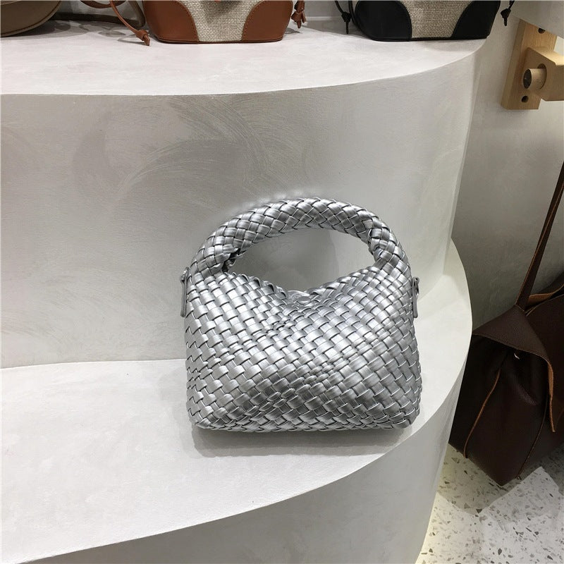 Women's High-grade Design Selenodont Half Moon Woven Bags