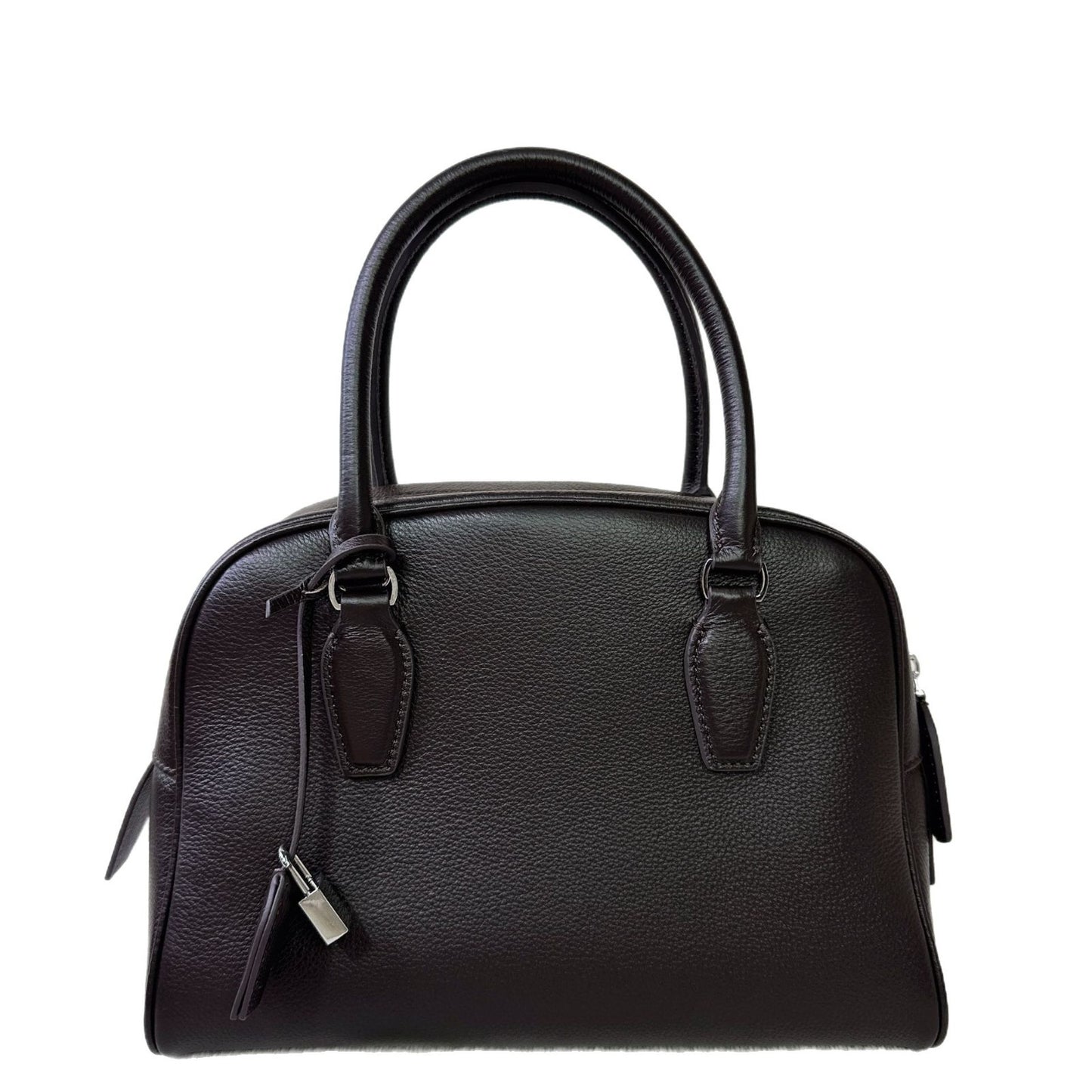 High-grade First Layer Cowhide Bowling Large Handbags