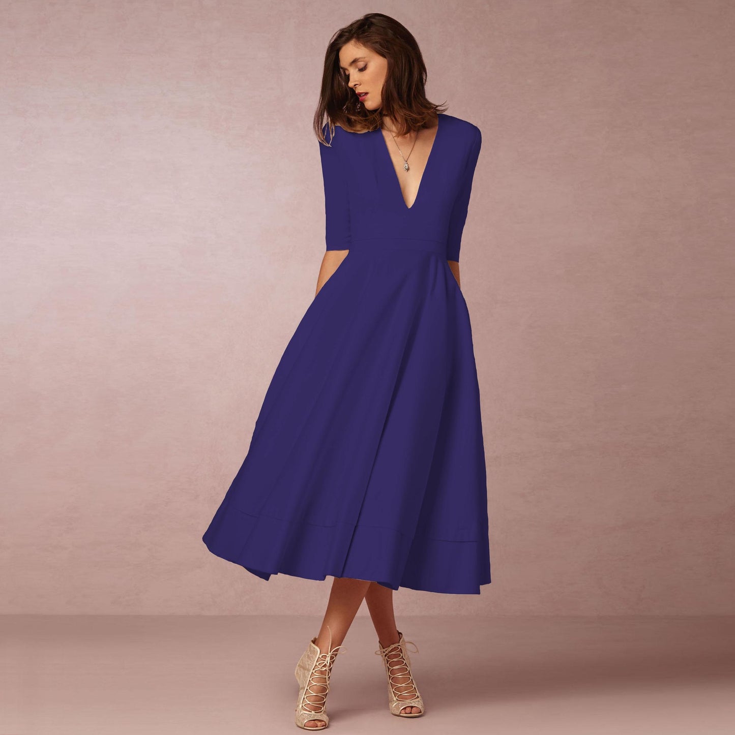 Women's Dress Sexy Deep V Large Swing Dresses