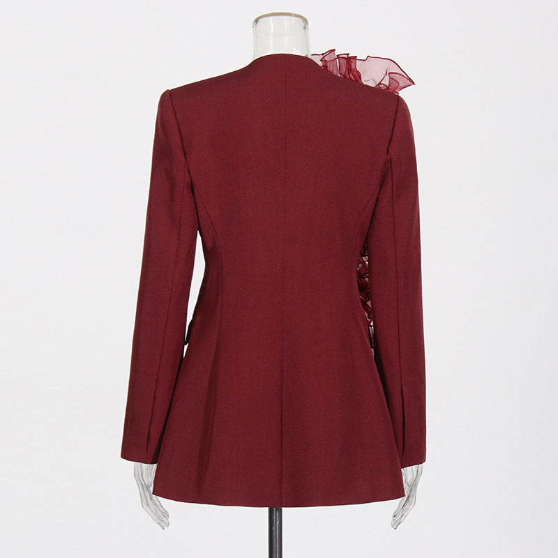 Women's Elegant High Sense Autumn Fashion Flounce Coats