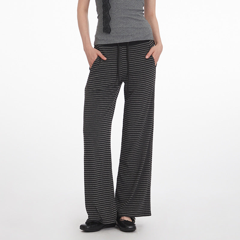 Women's Striped Straight Casual For Simple Thin Loose Pants