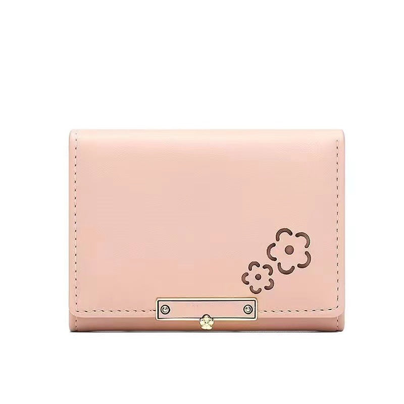 Women's Short Design Fresh Simple Flowers Ladies Wallets