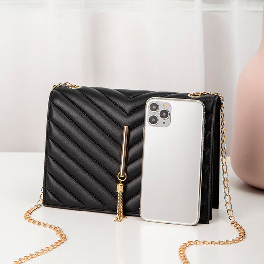 Women's Embroidered Simple Tassel Chain Cheap Crossbody Bags
