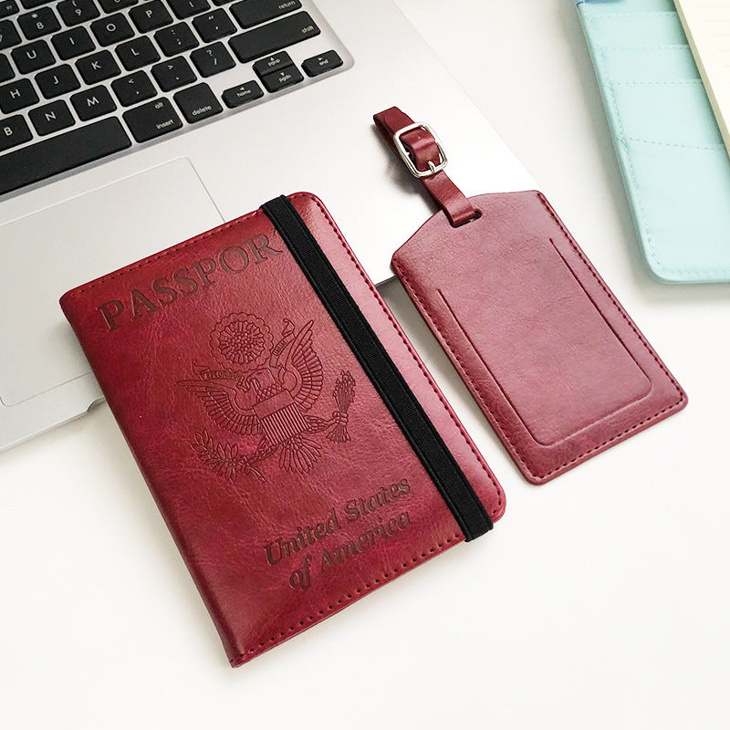 Pattern Voltage Transformer Leather Strap Passport Protection Usd Id Package