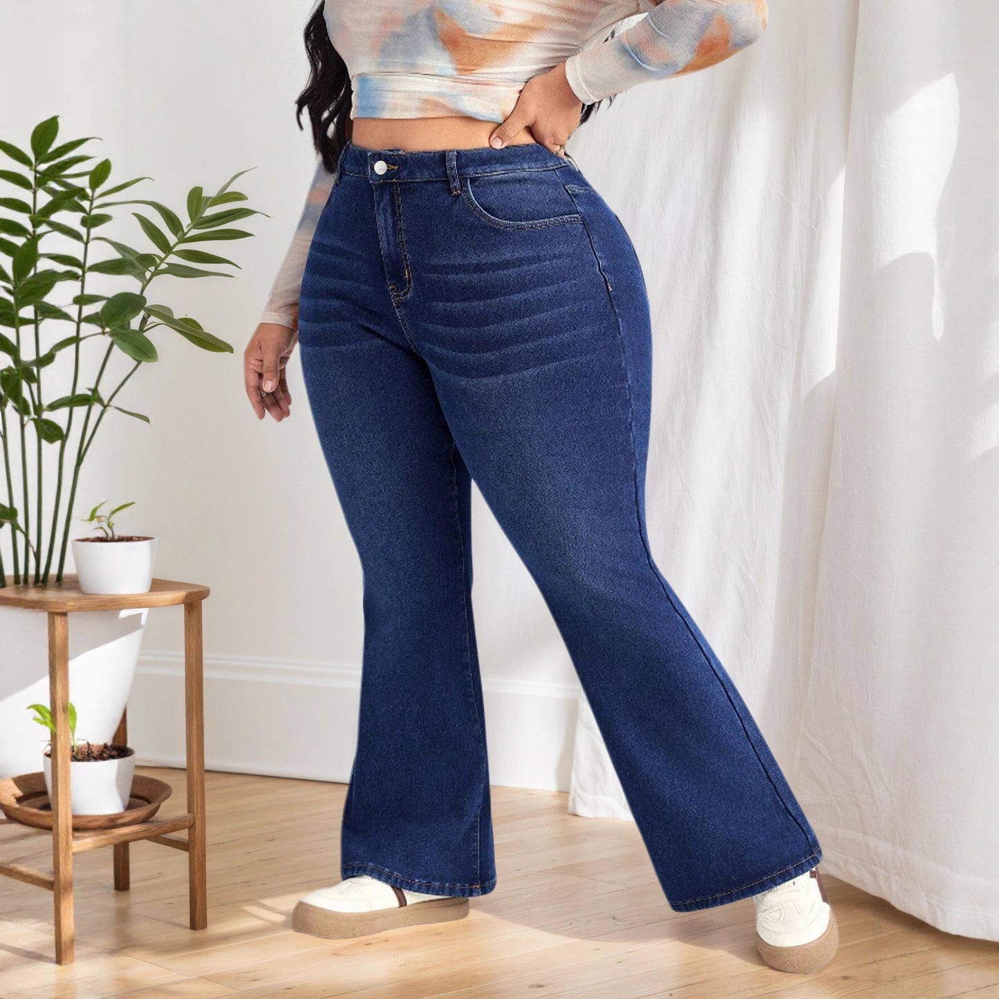 Stretch Flared Quality Casual Tall Slimming Pants