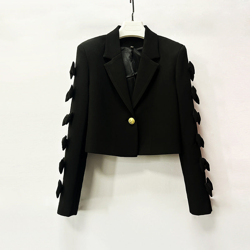 Beautiful Charming Light Luxury Bow Design Blazers