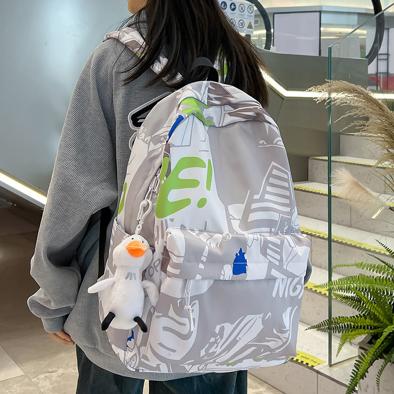 Women's & Men's & Iti Printing Summer Korean Style Middle School Students' Schoolbags