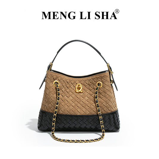 Women's Style Suede Handmade Woven Commuter Cross Handbags