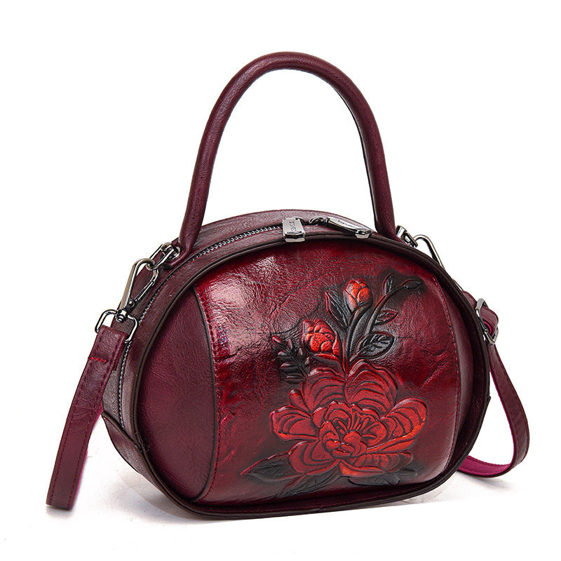 Women's For Mom Ethnic Style Leather Carving Handbags