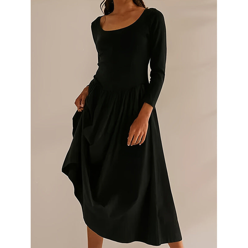 Women's Minimalist Long Sleeve Slim Fit Slimming Solid Color Elegant Clothing