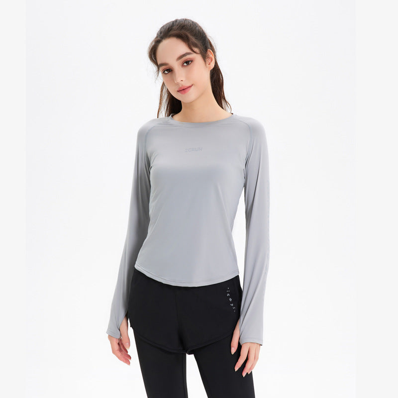 Women's Sports Fitness Crew Neck Wear Slim Fit Women's T-shirt