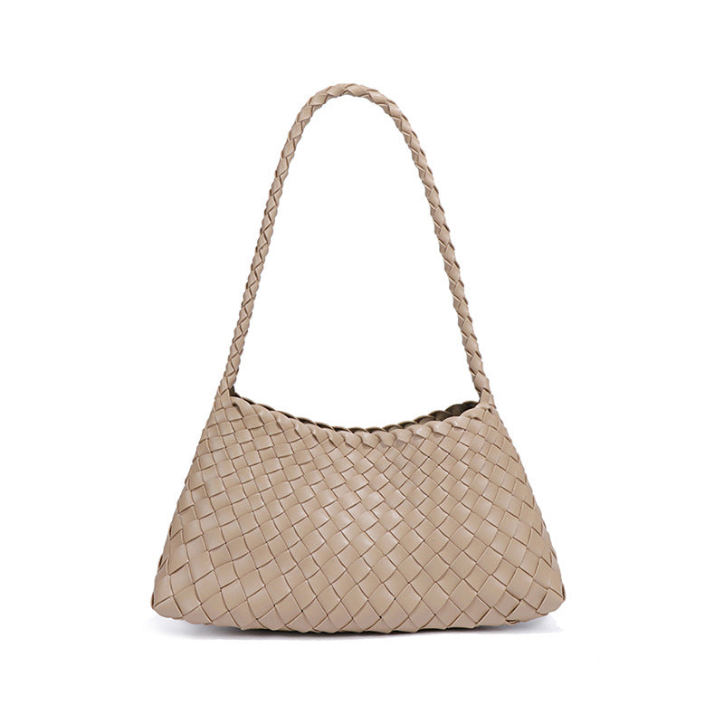 Women's Live Single Fashion Woven Underarm Retro Shoulder Bags