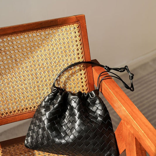 Woven Cloud Drawstring Garbage Fashion Sheepskin Handbags
