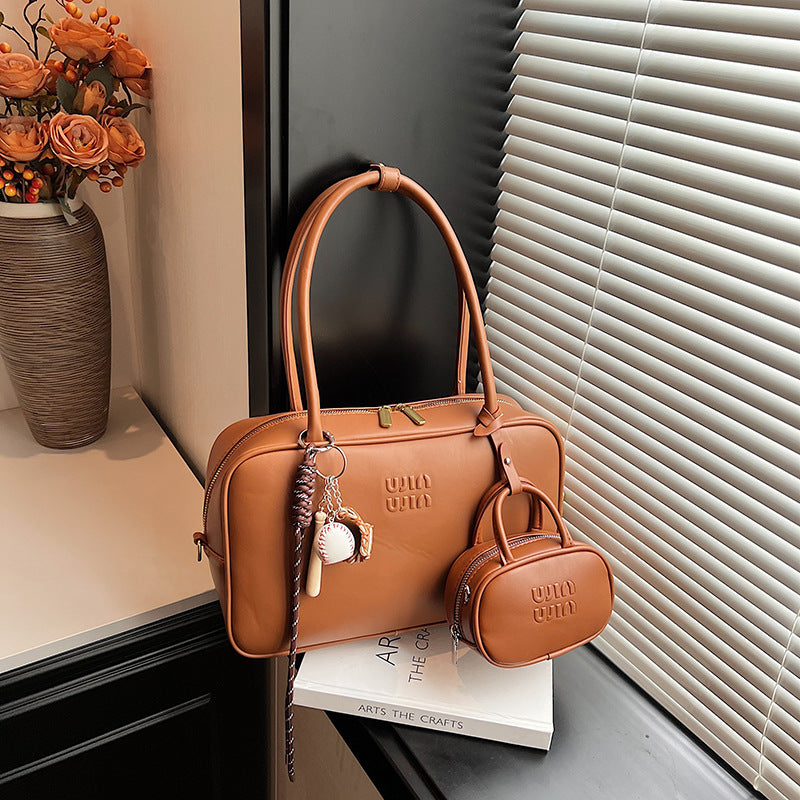 Portable Bowling Female Boston Large Capacity Handbags