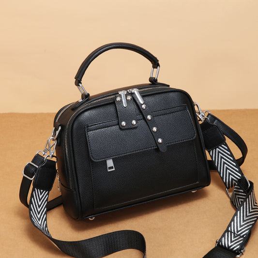 Women's Fashion Leather Silk Large Capacity Crossbody Bags