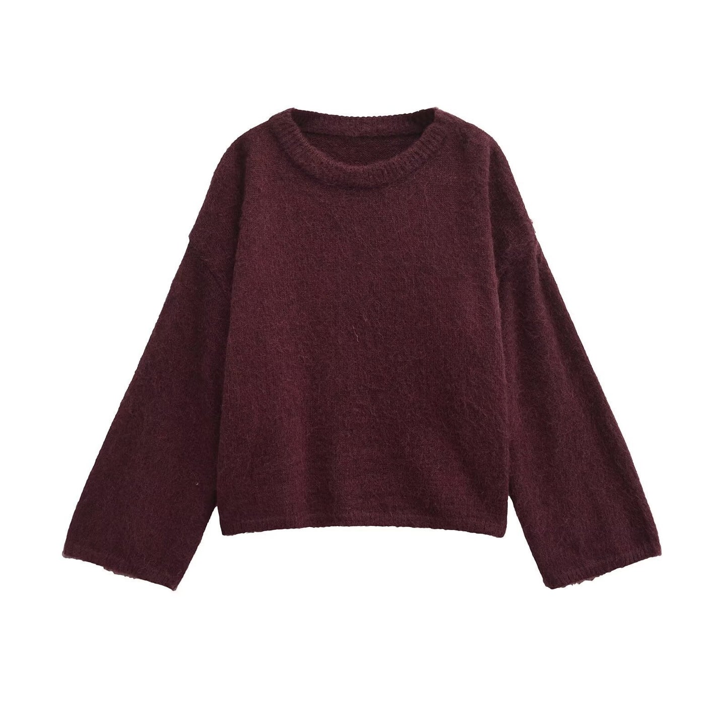 Women's Idle Style Street Fashion Solid Color Sweaters
